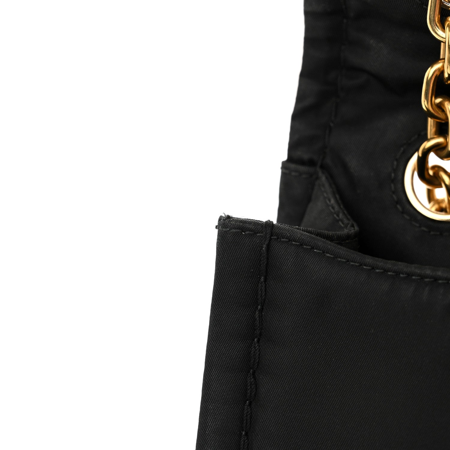 Prada Tessuto Nylon Chain Flap Shoulder Bag Black 14 of 17
