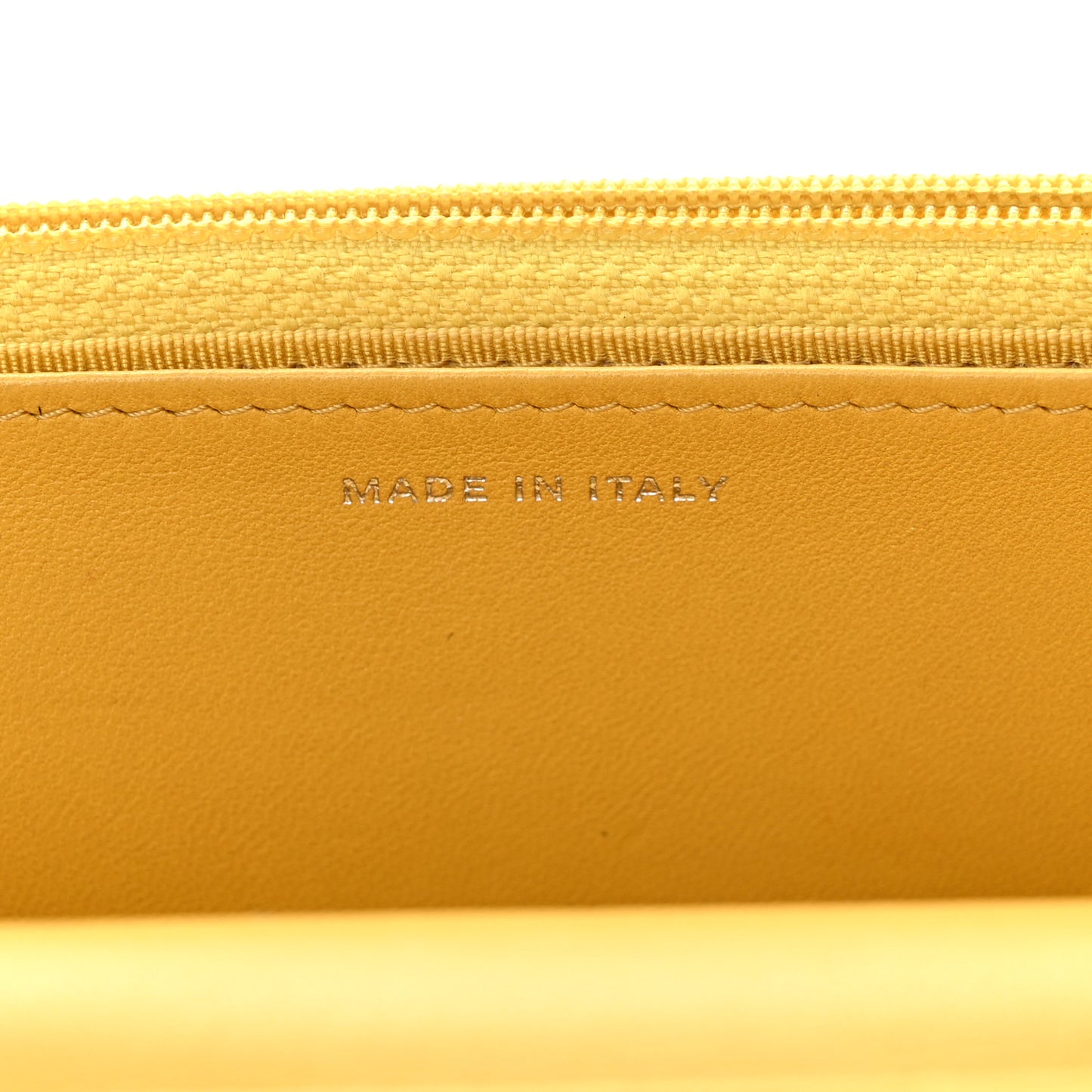 Lambskin Quilted Wallet On Chain WOC Yellow