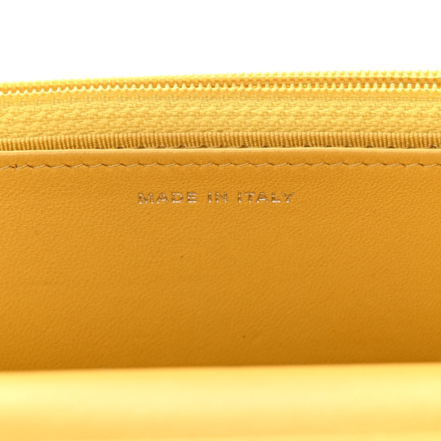 Chanel Lambskin Quilted Wallet On Chain WOC Yellow 7 of 14