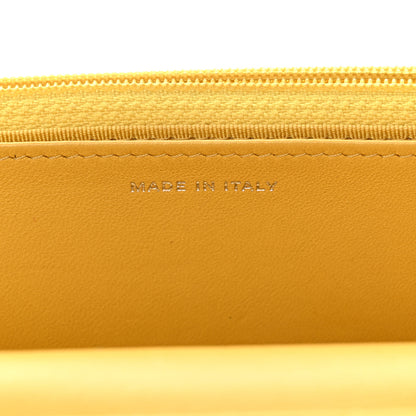 Chanel Lambskin Quilted Wallet On Chain WOC Yellow 7 of 14
