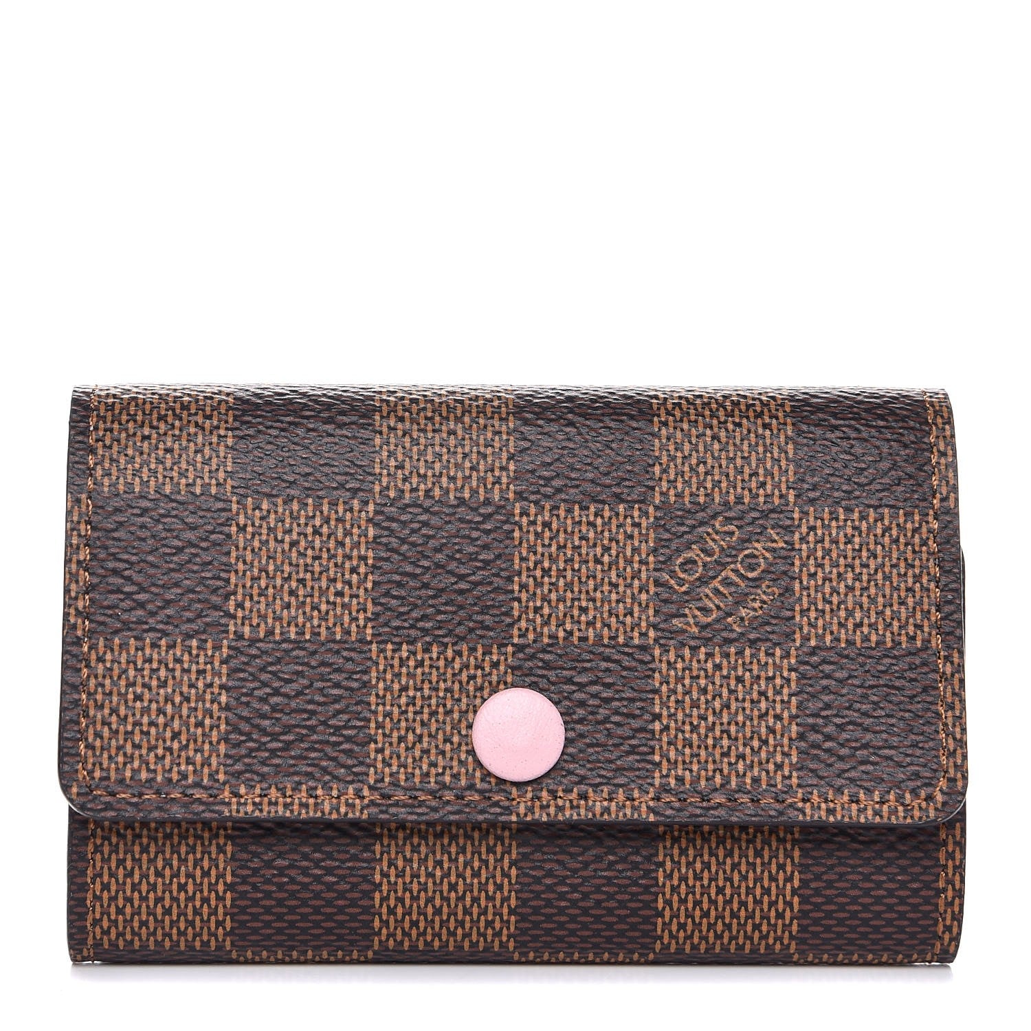 Louis Vuitton Damier Ebene Multicles 6 Key Holder Rose Ballerine 1 of 8