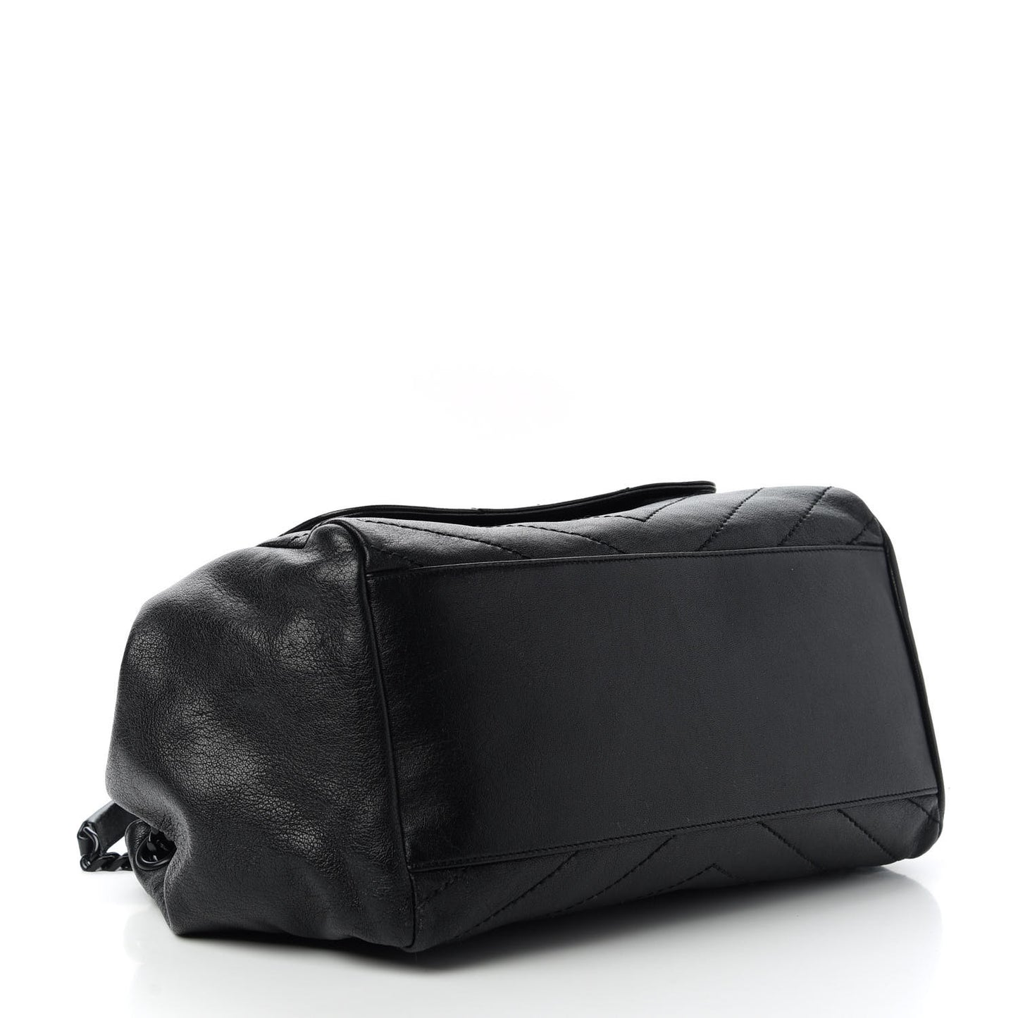 Vintage Lambskin Chevron Monogram Medium Nolita Black