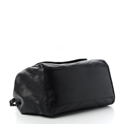 Saint Laurent Vintage Lambskin Chevron Monogram Medium Nolita Black 4 of 10