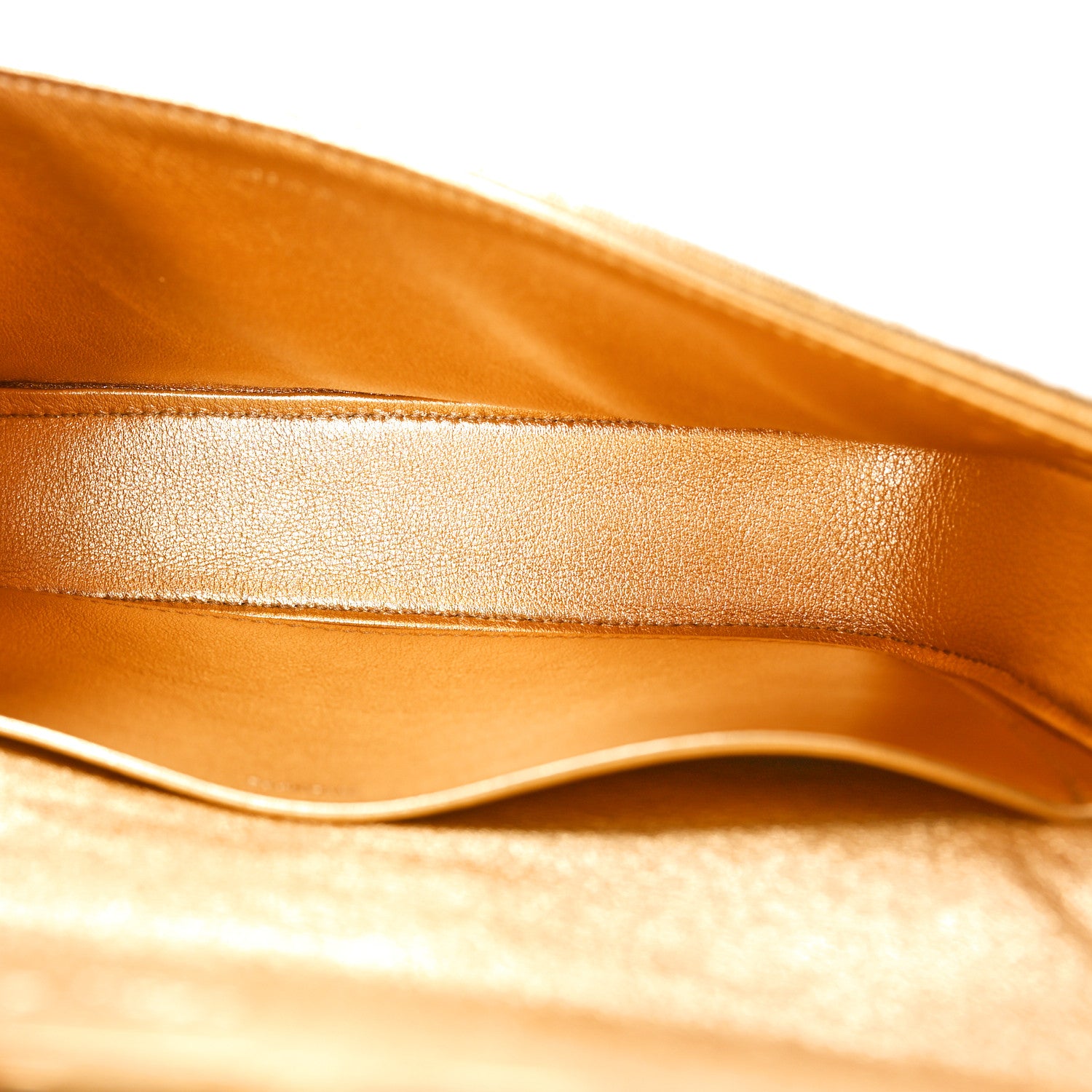 Celine Sequin Triomphe Chain Shoulder Bag Gold 5 of 11