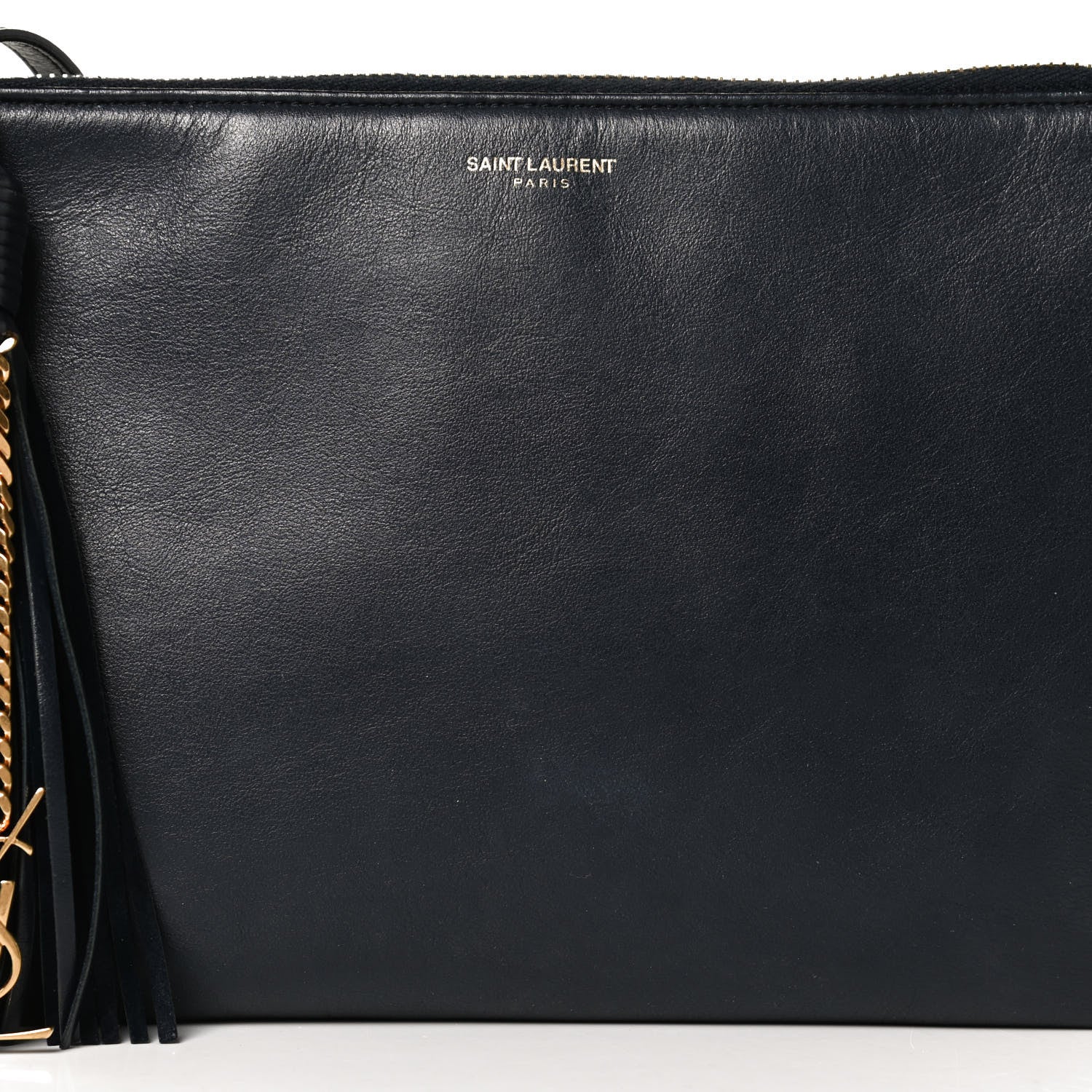 Saint Laurent Calfskin Teen Monogram Crossbody Bag Blue 9 of 12