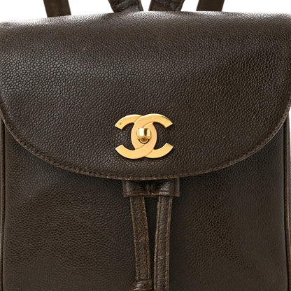 Chanel Caviar CC Backpack Brown 8 of 14