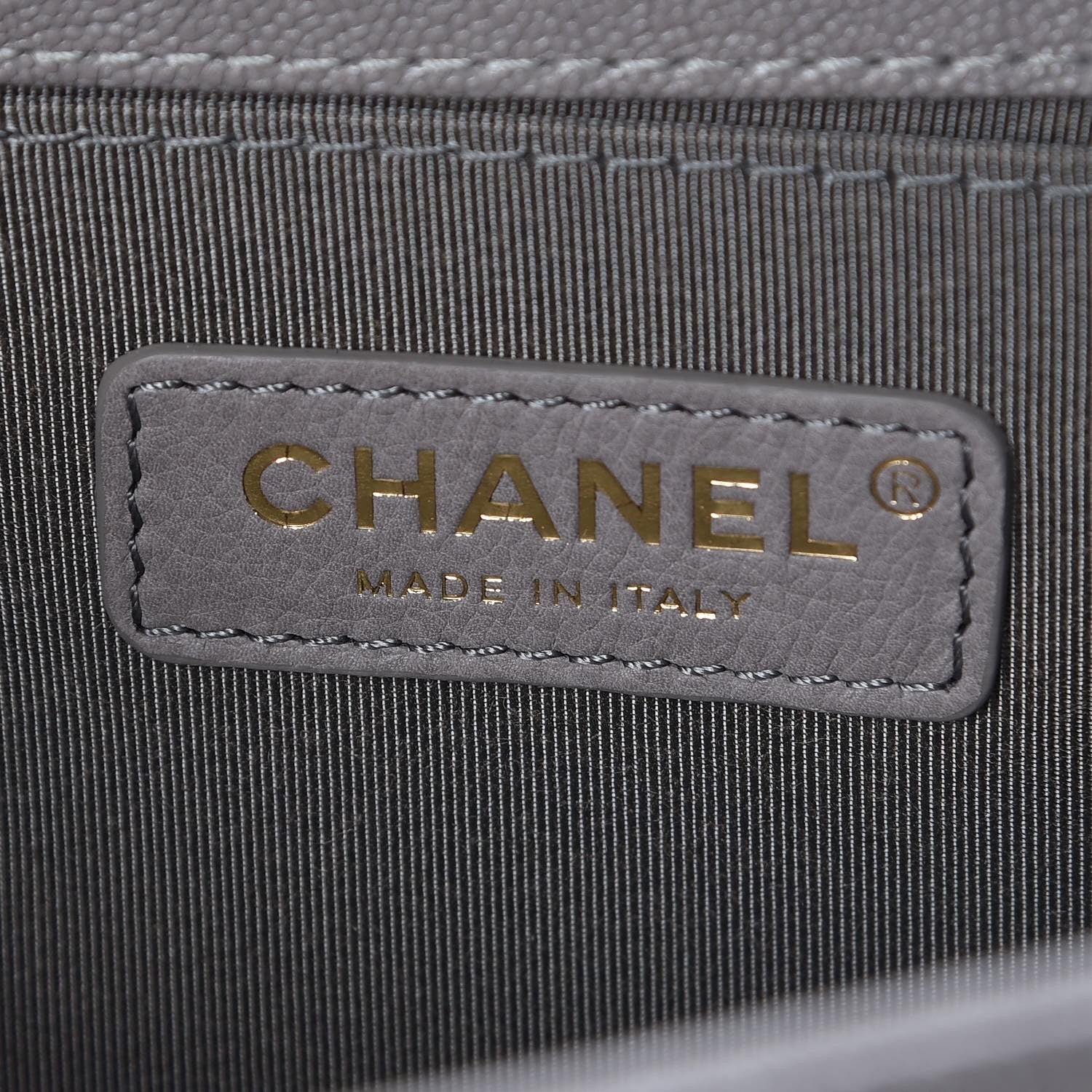 Chanel Caviar Quilted Medium Boy Flap Grey 6 of 7