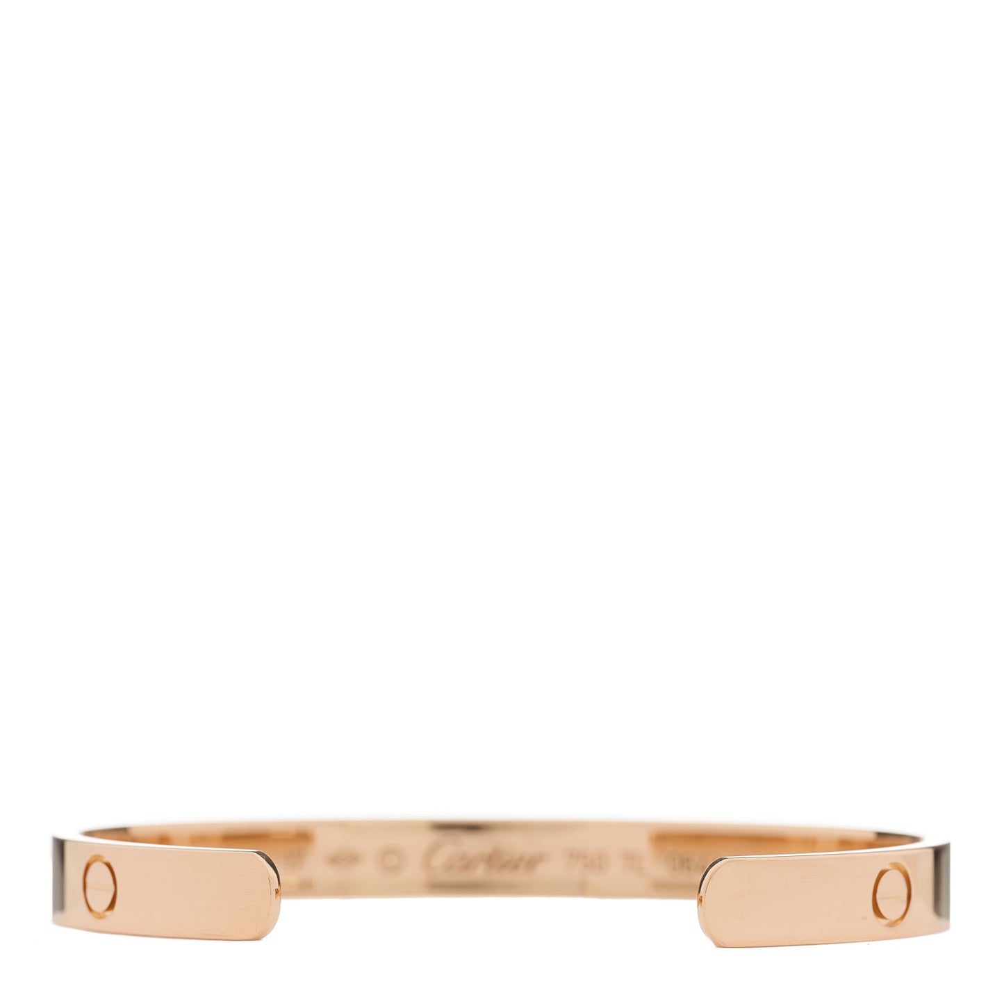 18K Pink Gold LOVE Cuff Bracelet 17
