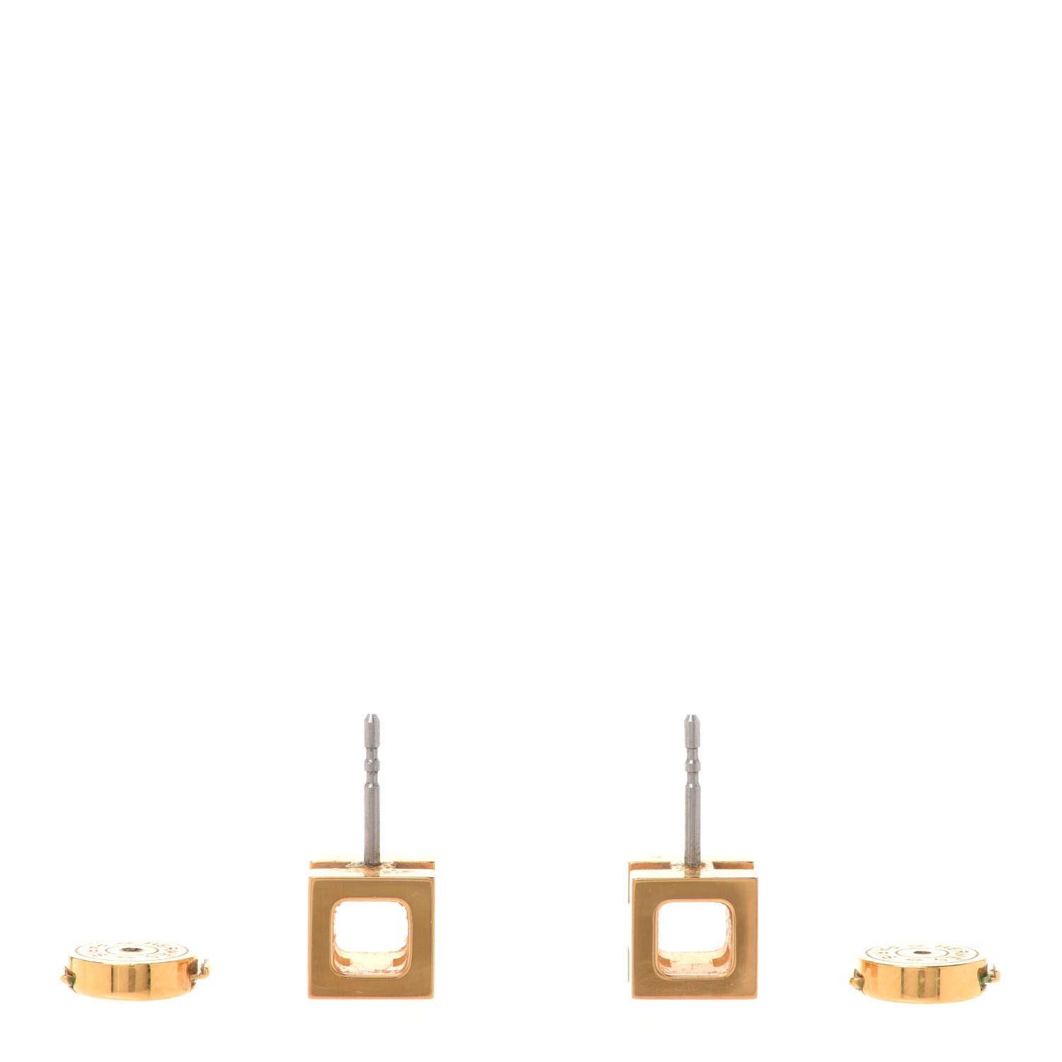 Hermes Gold Plated Cage d'H Earrings 3 of 5