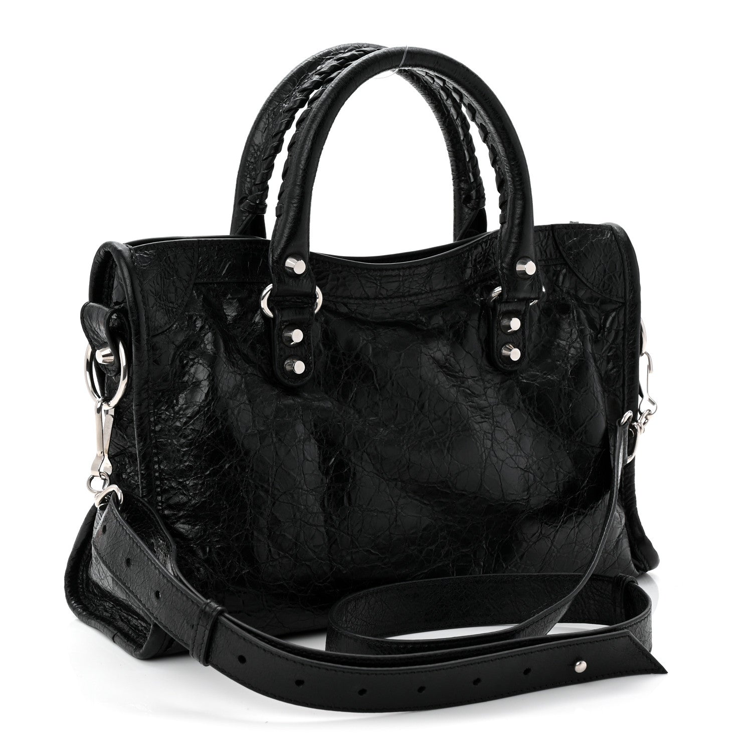 Balenciaga Agneau Arena Silver Hardware Small Le City Black 3 of 10