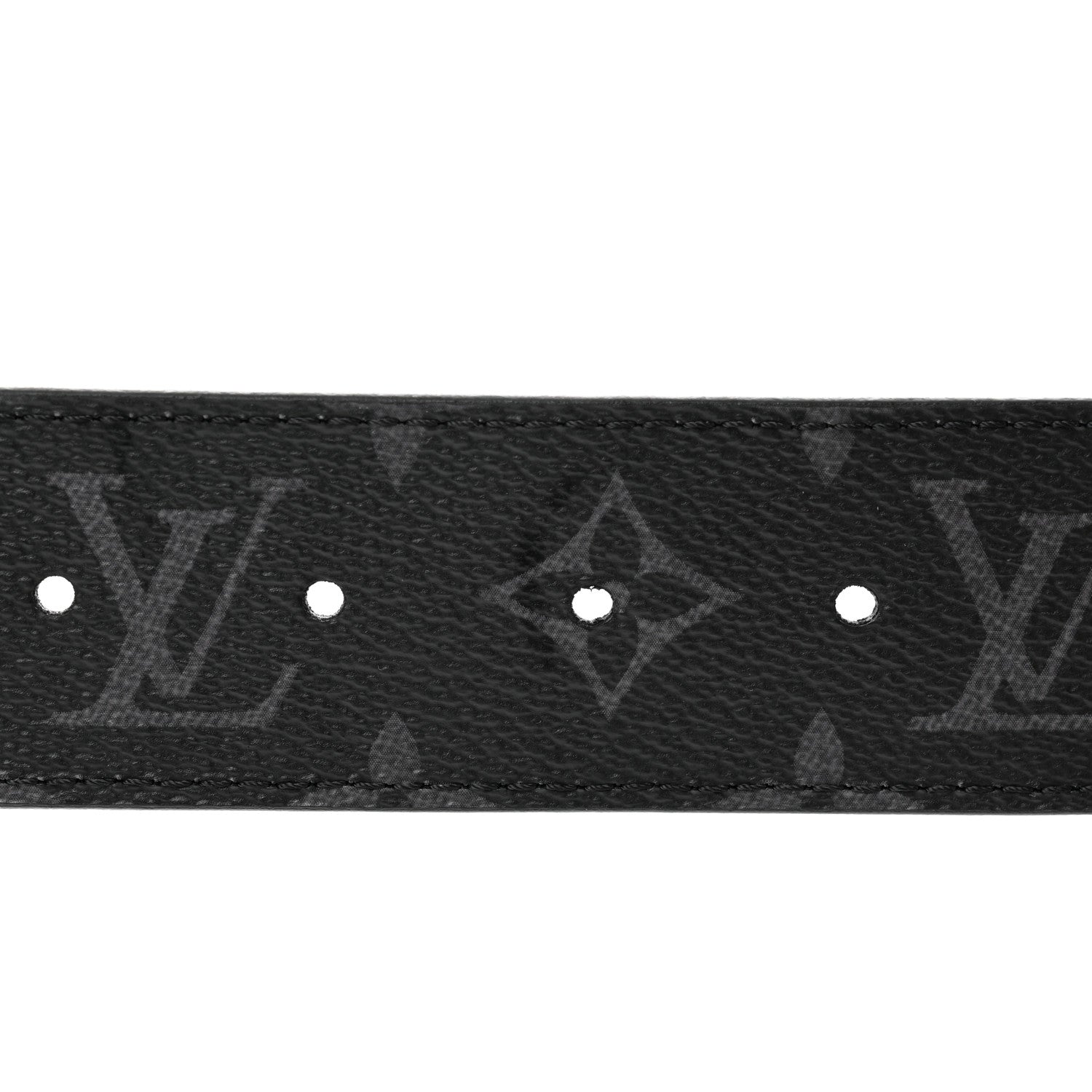 Louis Vuitton Monogram Eclipse Taigarama 40mm LV Initiales Reversible Belt 85 34 Black 4 of 5