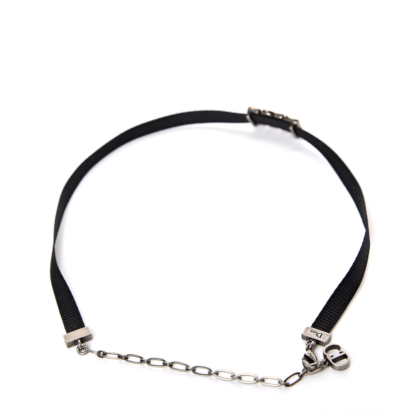Grosgrain Turquoise Choker Necklace Black