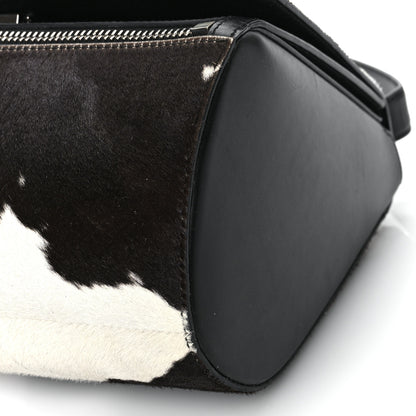 Givenchy Cow Hair Medium Pandora Box Crossbody Bag Brown White 9 of 9