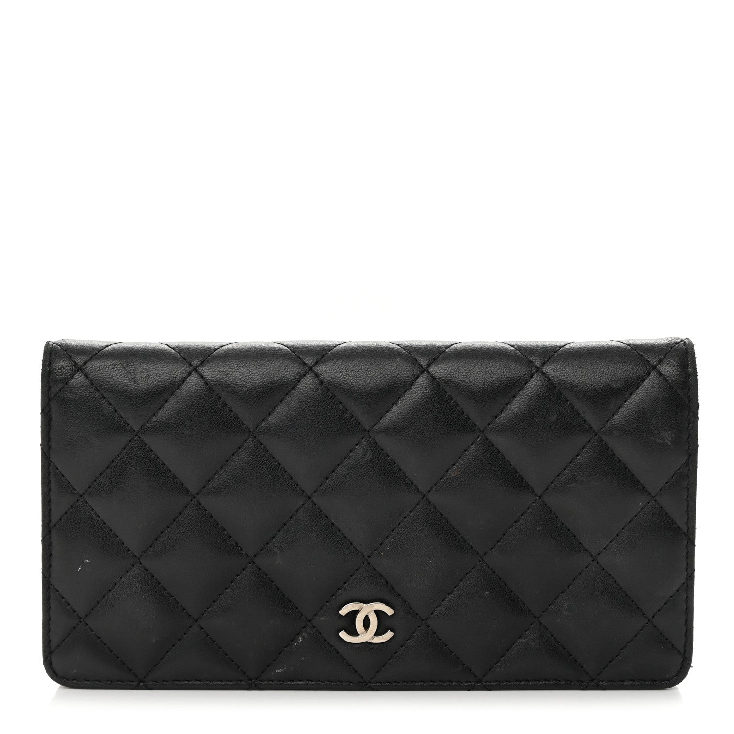 Chanel Lambskin Quilted Yen Wallet Black 1 of 18