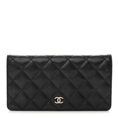 Chanel Lambskin Quilted Yen Wallet Black 1 of 18