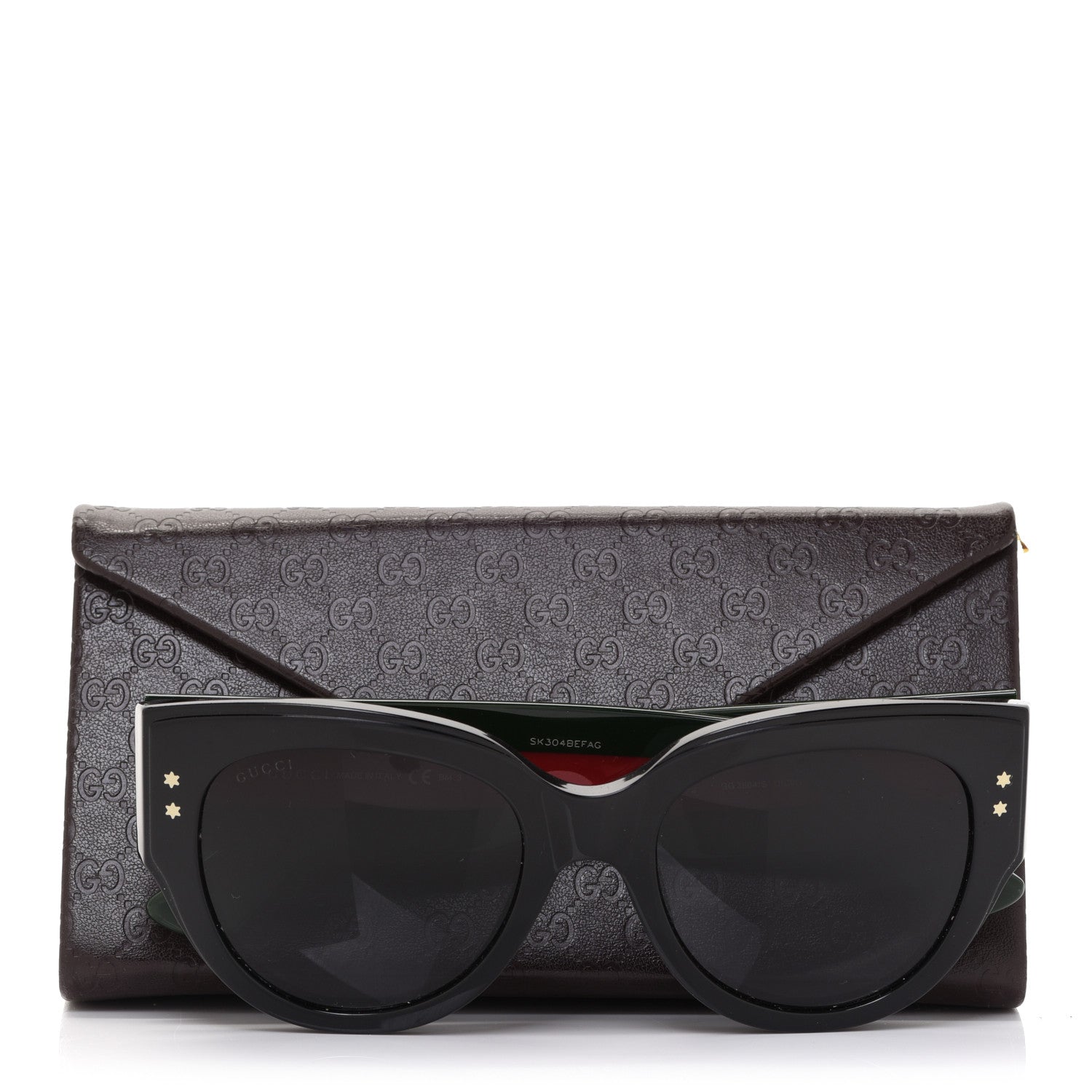 Gucci Acetate Oversized Rectangle Frame Web Sunglasses GG3864/S Black 7 of 7