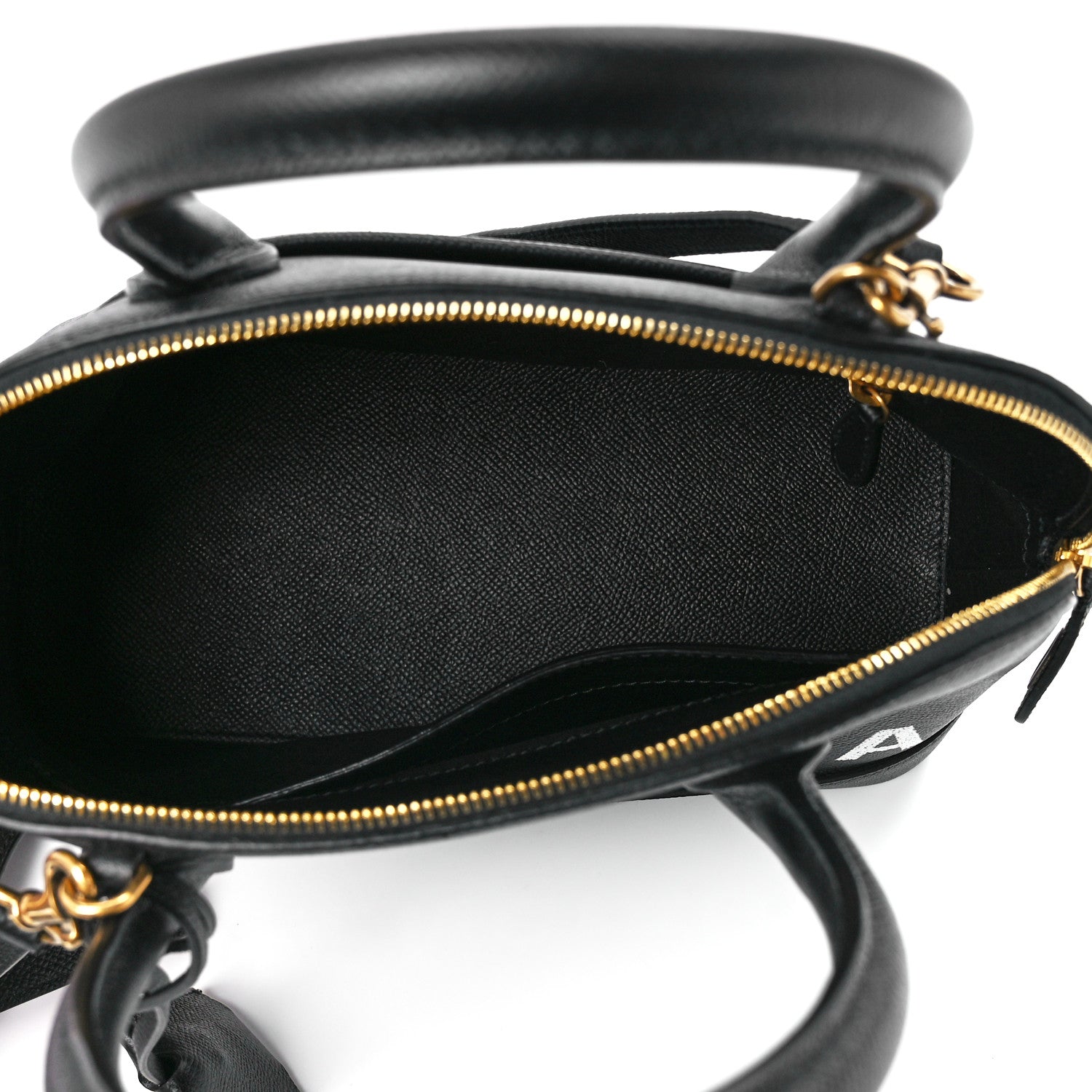 Balenciaga Signature Grained Calfskin Logo S Ville Top Handle Bag Black 5 of 12