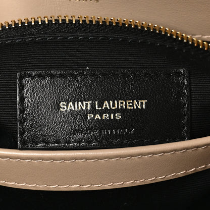 Saint Laurent Calfskin Y Quilted Monogram Toy Loulou Crossbody Bag Dark Beige 6 of 10