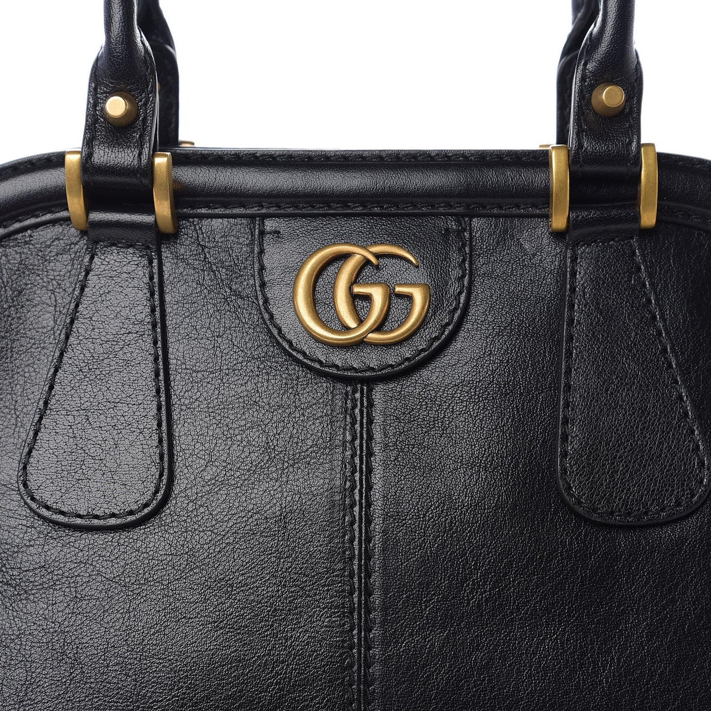 Calfskin Large Re(Belle) Top Handle Bag Black