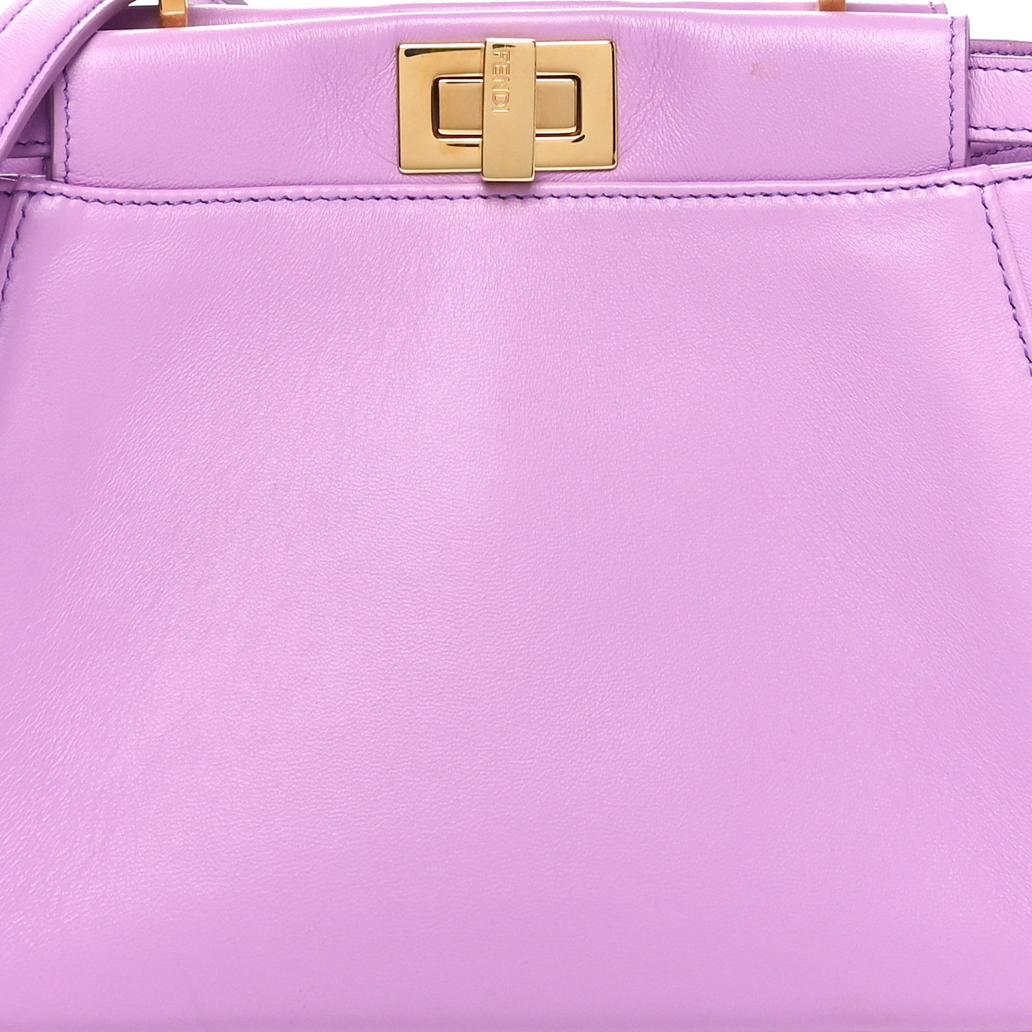 Fendi Nappa Stacked Bar Mini Peekaboo Iconic Satchel Violetta 8 of 11