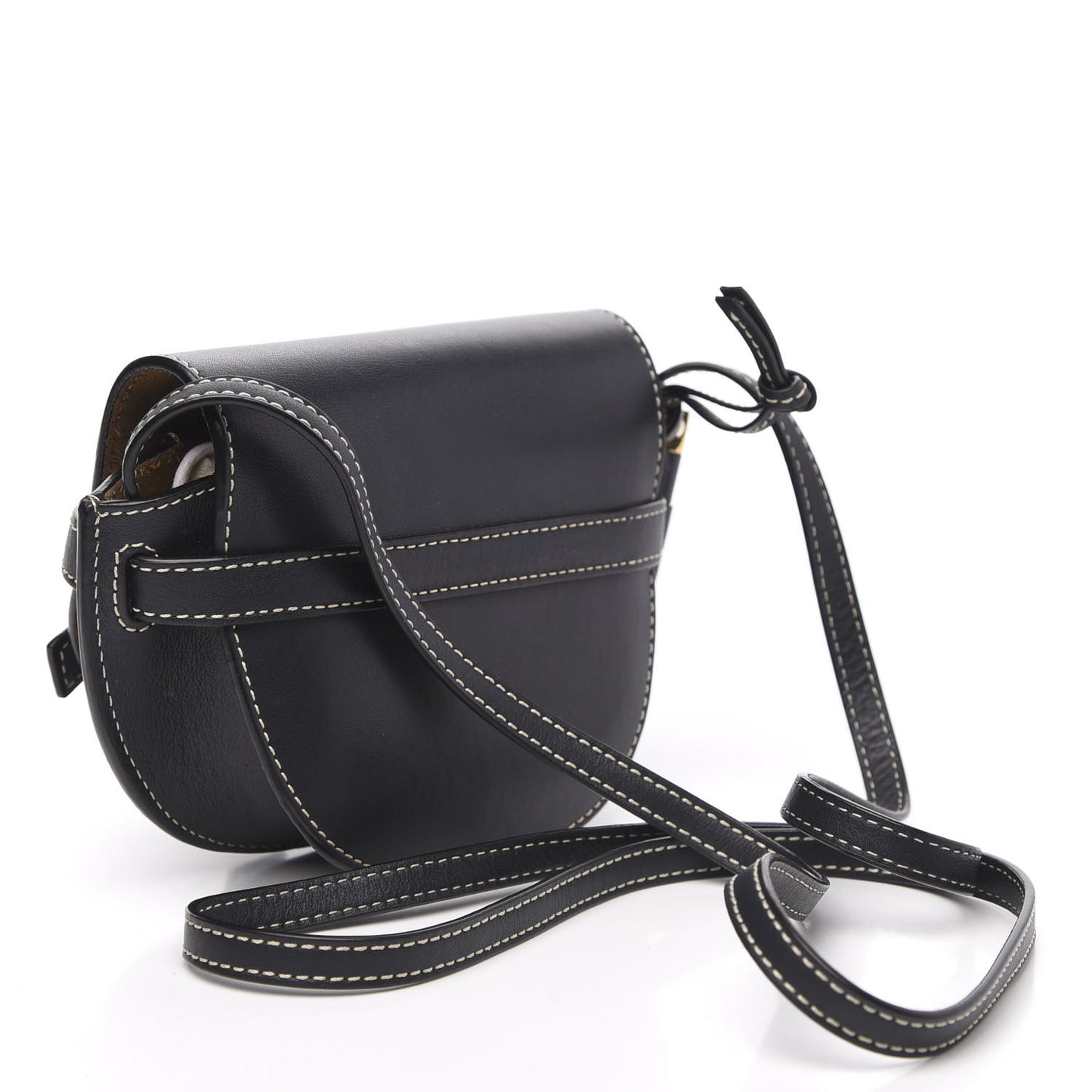 Grained Calfskin Mini Gate Crossbody Bag Navy