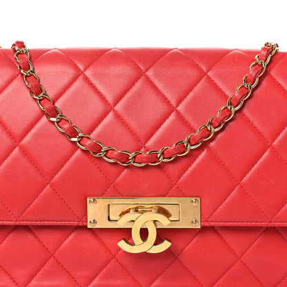 Chanel Lambskin Quilted Large Golden Class Flap Red 13 of 33