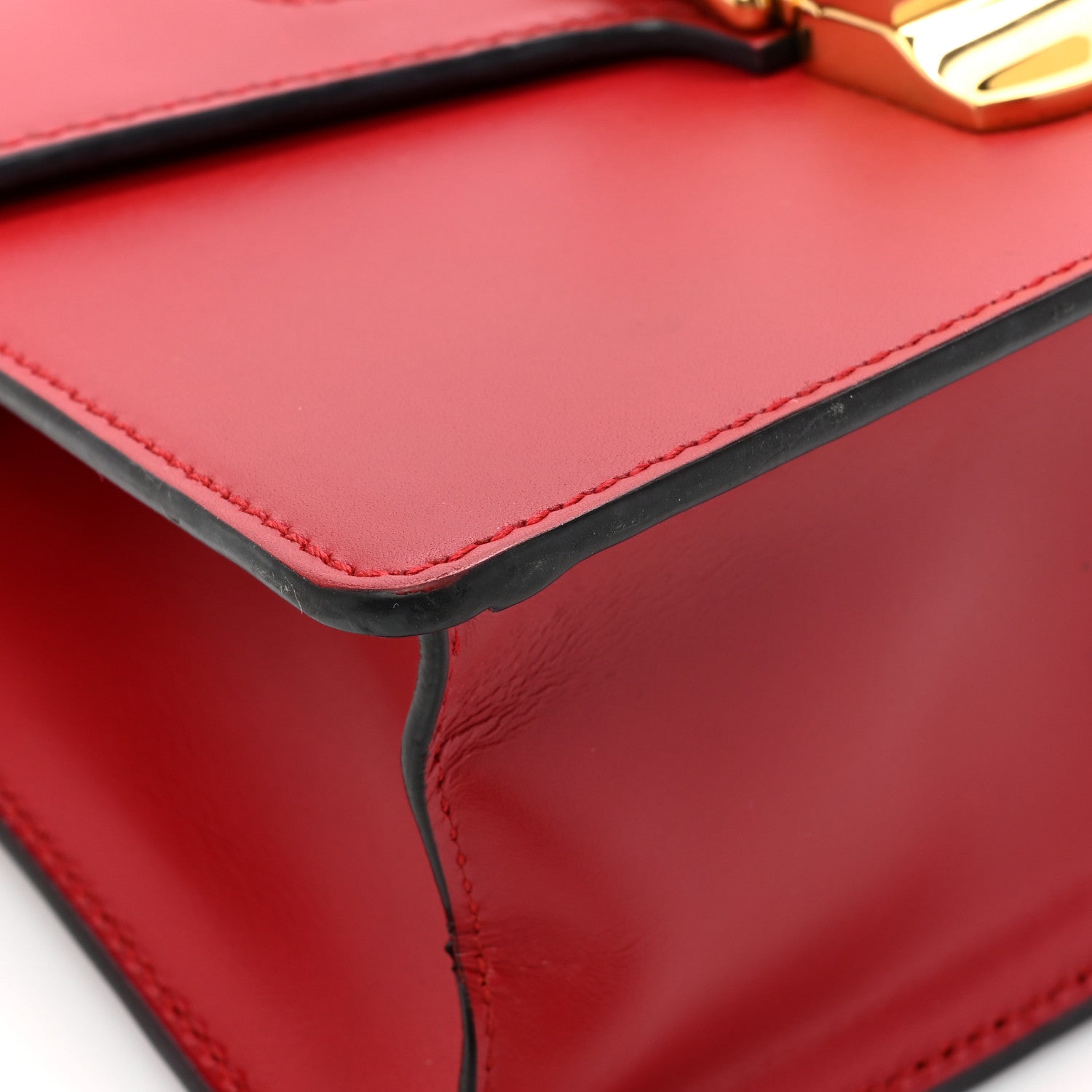 Gucci Calfskin Mini Sylvie Top Handle Bag Hibiscus Red 15 of 18