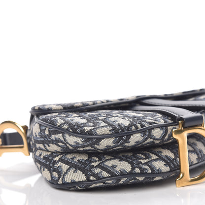 Christian Dior Oblique Mini Saddle Bag Blue 8 of 19