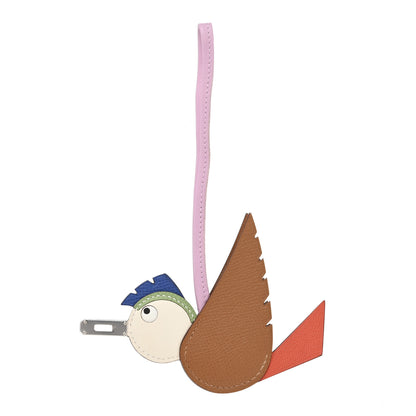 Hermes Epsom Swift Chevre Mysore Birdy Bag Charm Mauve Sylvestre Vert Poppy Gold Nata Craie 1 of 6