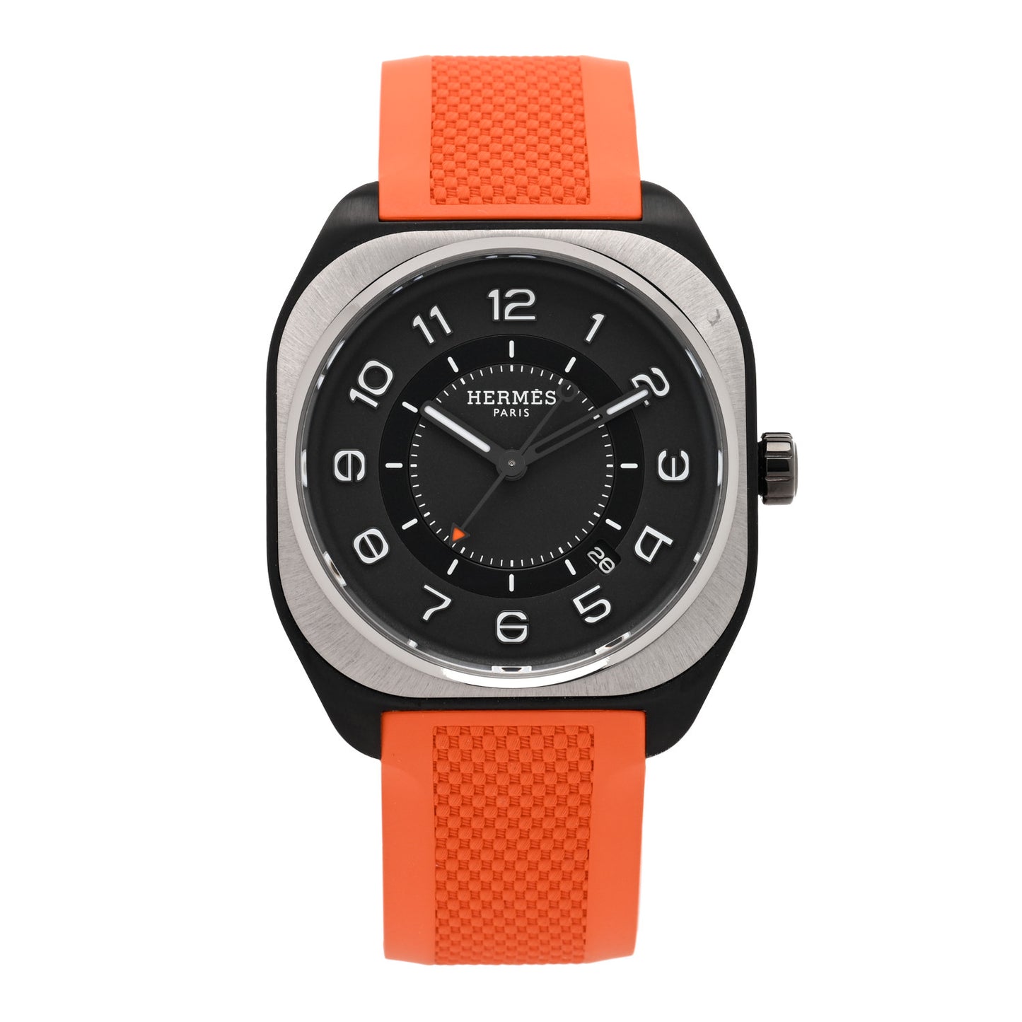 DLC Coated Titanium Rubber 39mm H08 Automatic Watch Orange