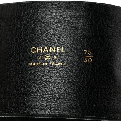 Chanel Lambskin CC Medallion Chain Belt 75 30 Black 3 of 5