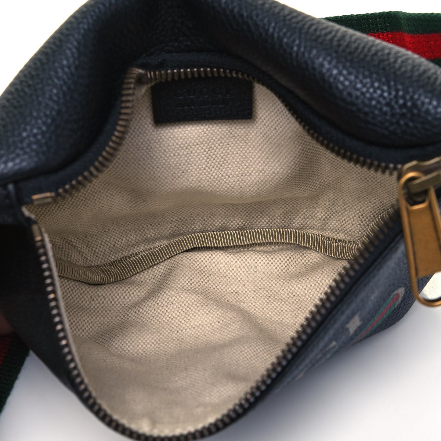 Grained Calfskin Small Logo Belt Bag Black