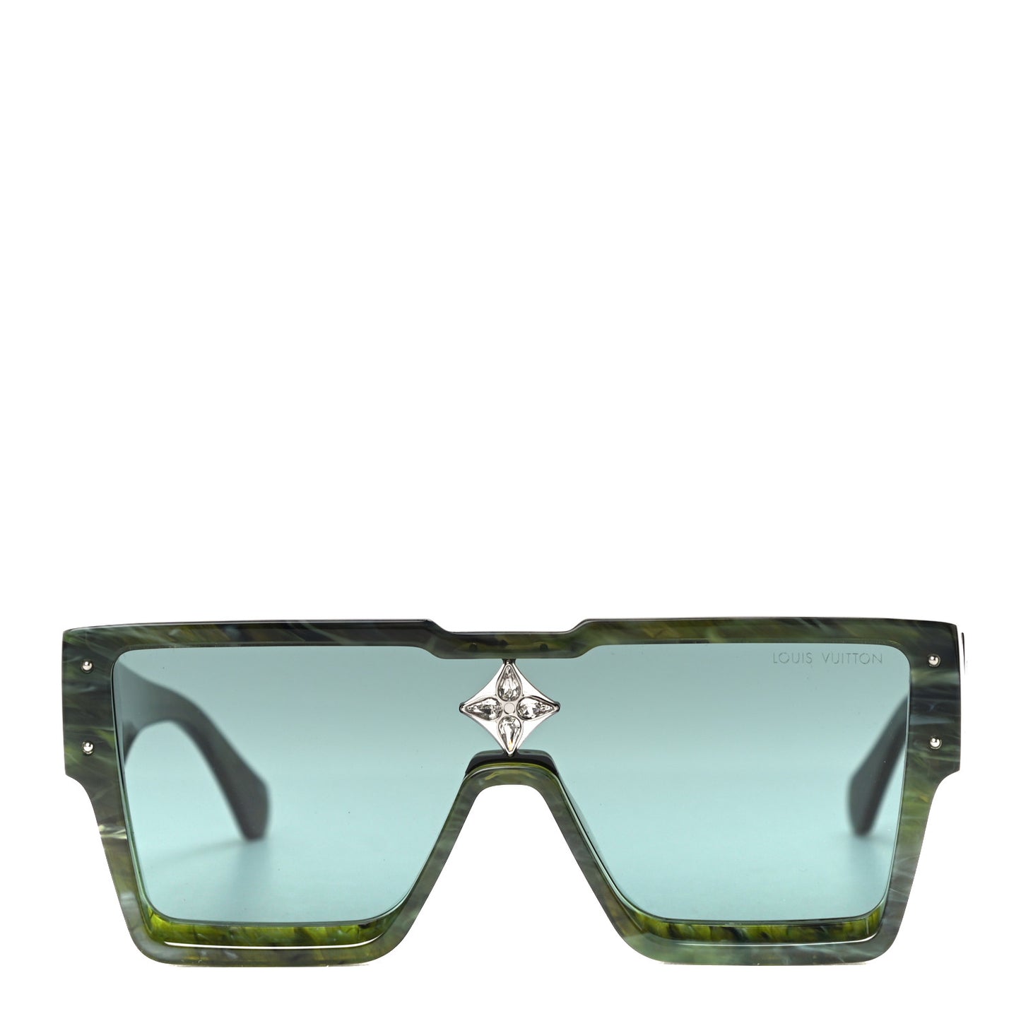 Acetate Marble Effect Swarovski Cyclone Sunglasses Z1552W Green