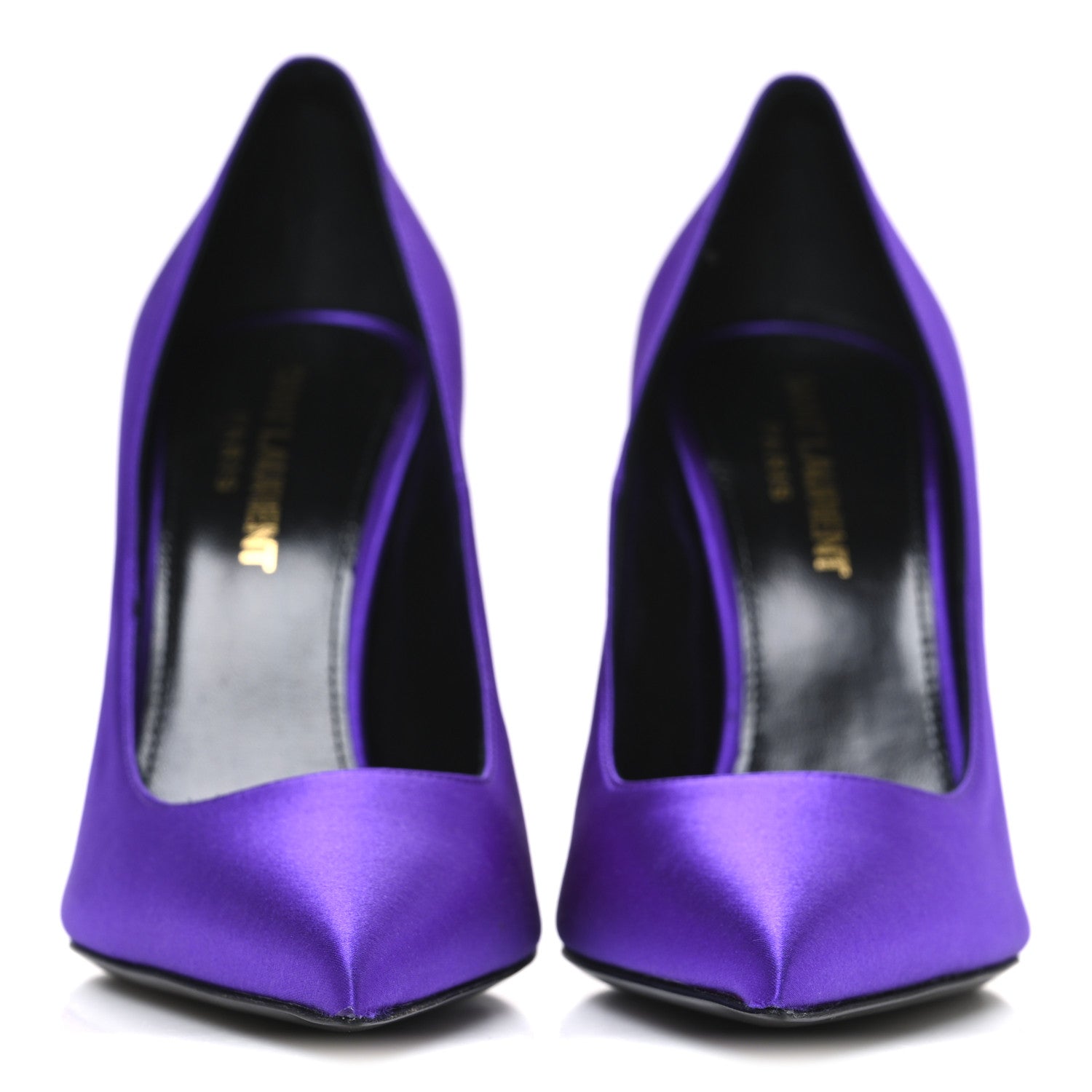 Saint Laurent Satin Crepe Marylin 110 Pumps 35.5 Violet 3 of 11