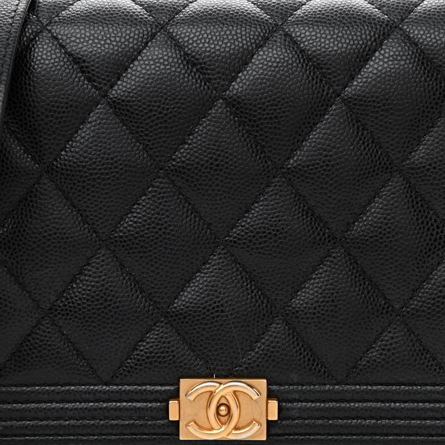 Chanel Caviar Quilted Boy Wallet On Chain WOC Black 9 of 12