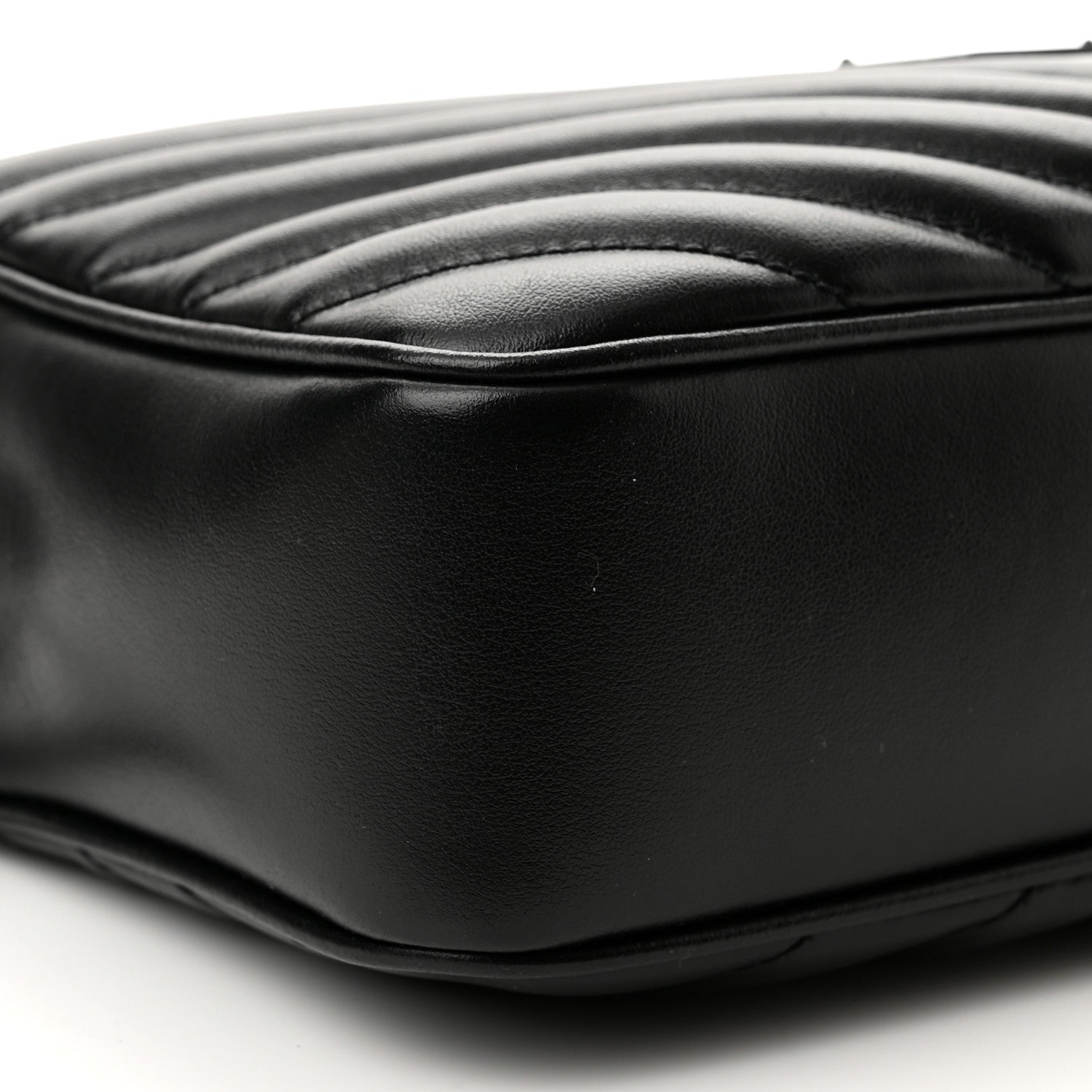Saint Laurent Calfskin Matelasse Monogram Lou Camera Bag Black 8 of 9