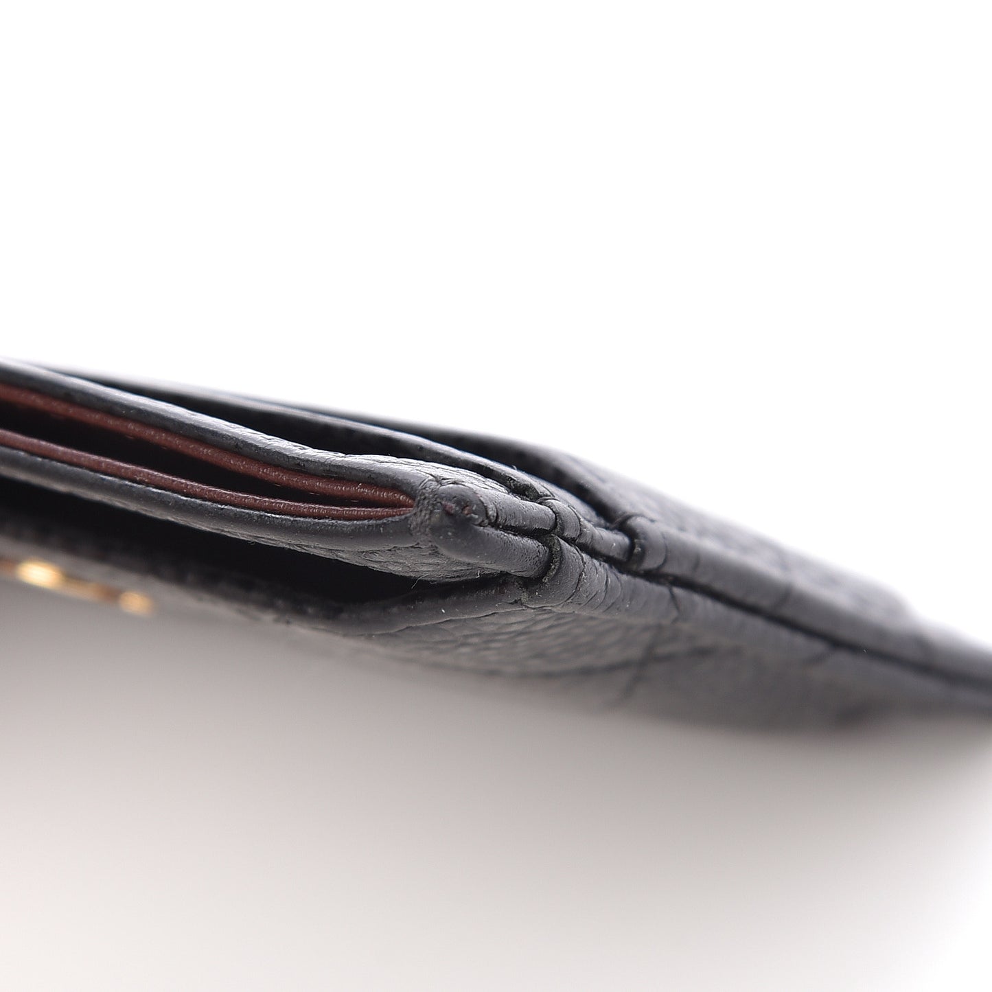 Caviar Quilted Card Holder Black