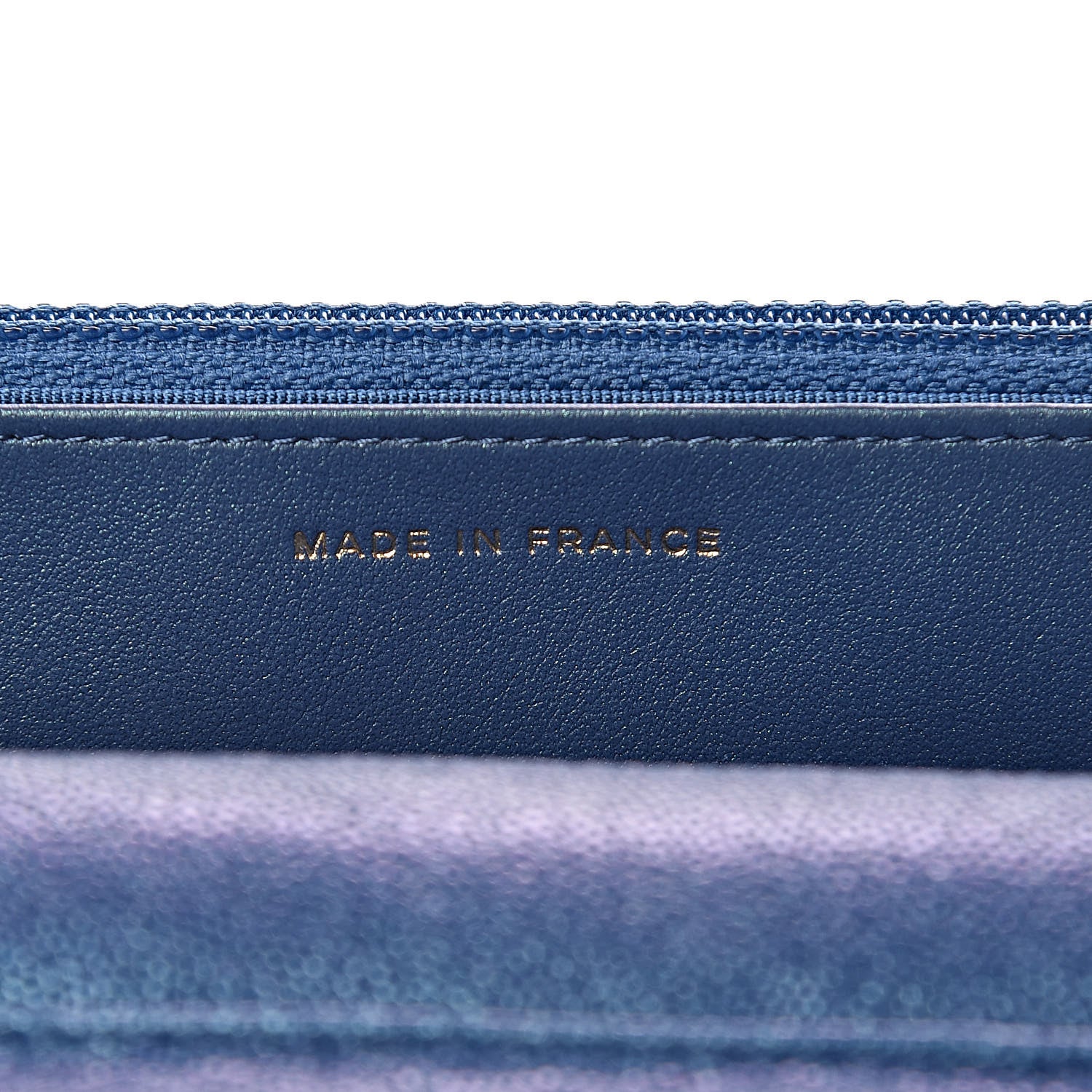 Chanel Iridescent Caviar Quilted Wallet On Chain WOC Dark Blue 7 of 11