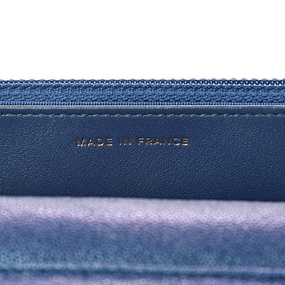 Chanel Iridescent Caviar Quilted Wallet On Chain WOC Dark Blue 7 of 11