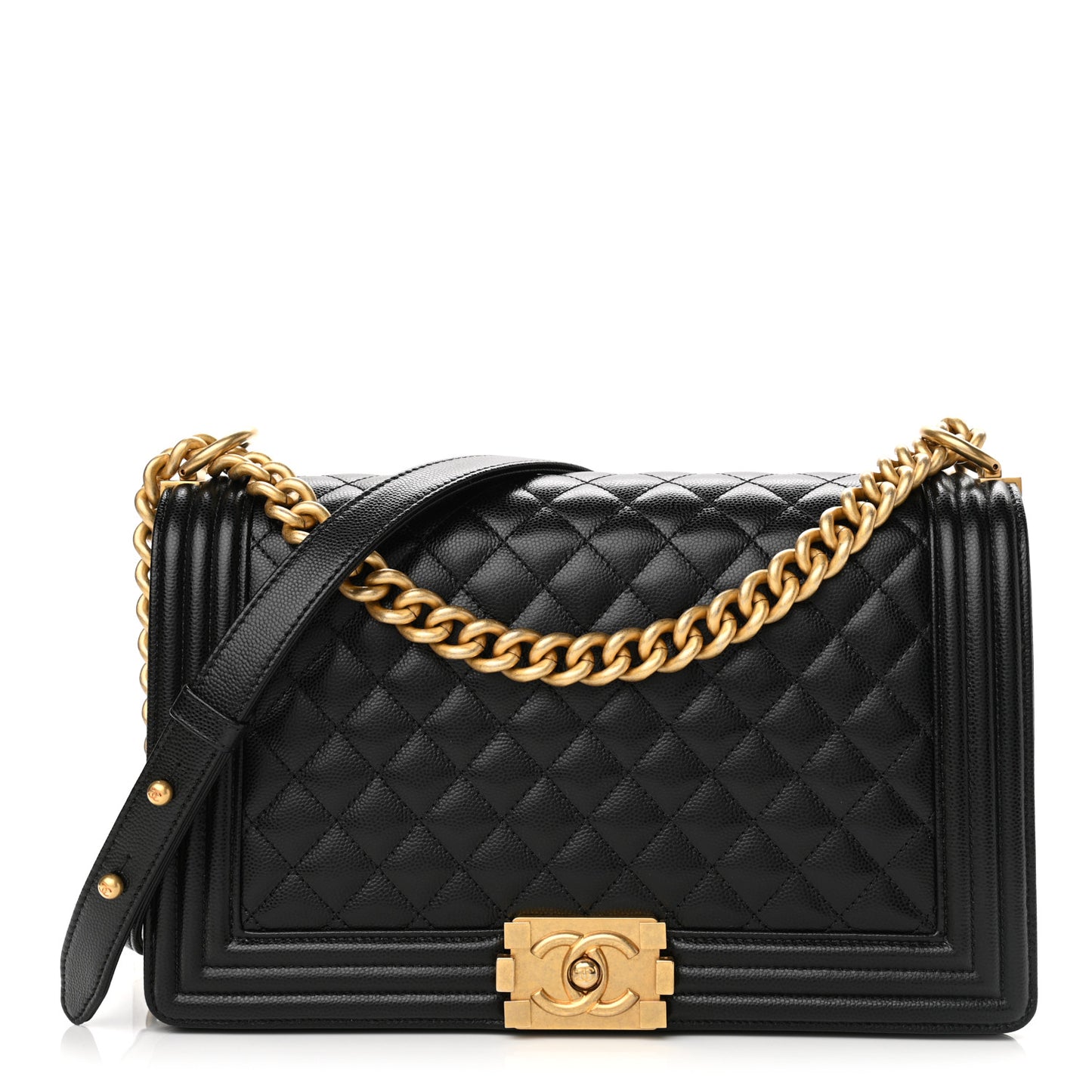 Caviar Quilted New Medium Boy Flap Black