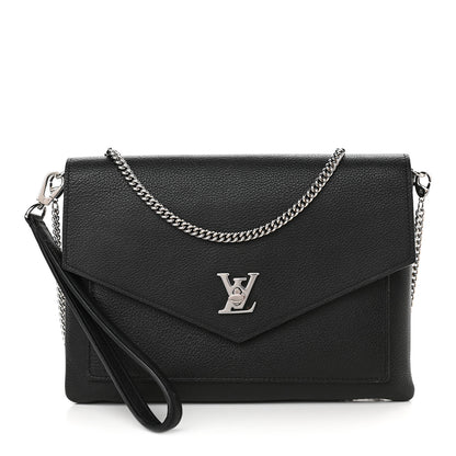 Louis Vuitton Soft Calfskin My Lockme Pochette Black 2 of 17
