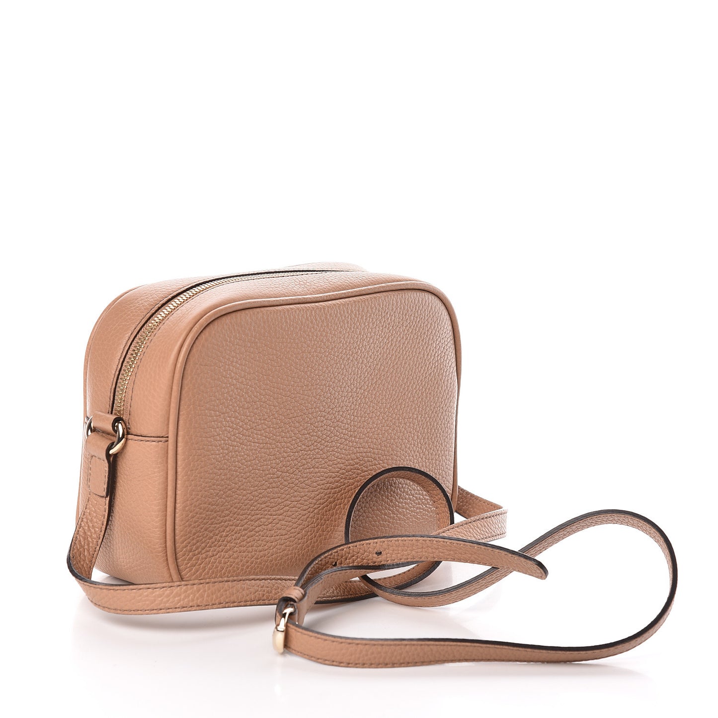 Pebbled Calfskin Small Soho Disco Bag Camelia