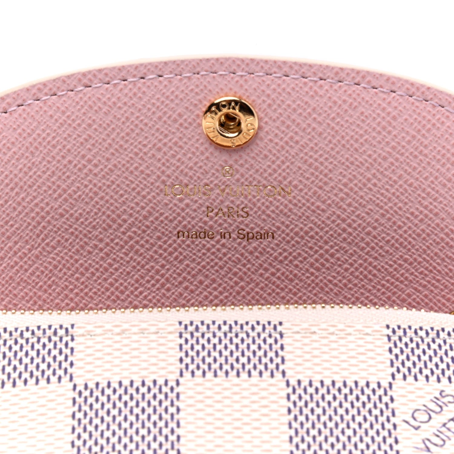 Louis Vuitton Damier Azur Rosalie Coin Purse Rose Ballerine 4 of 5