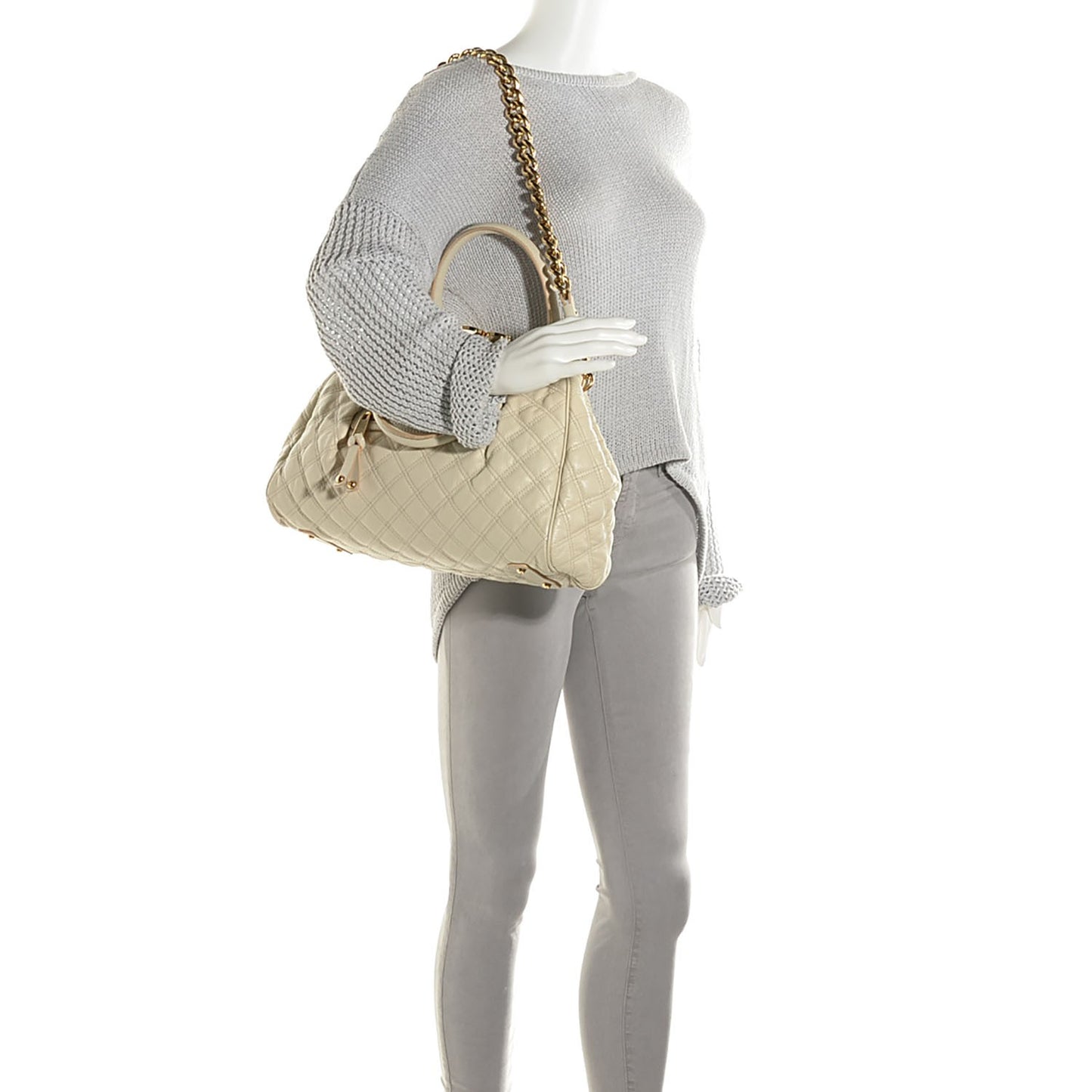 Calfskin Quilted Stam Milk