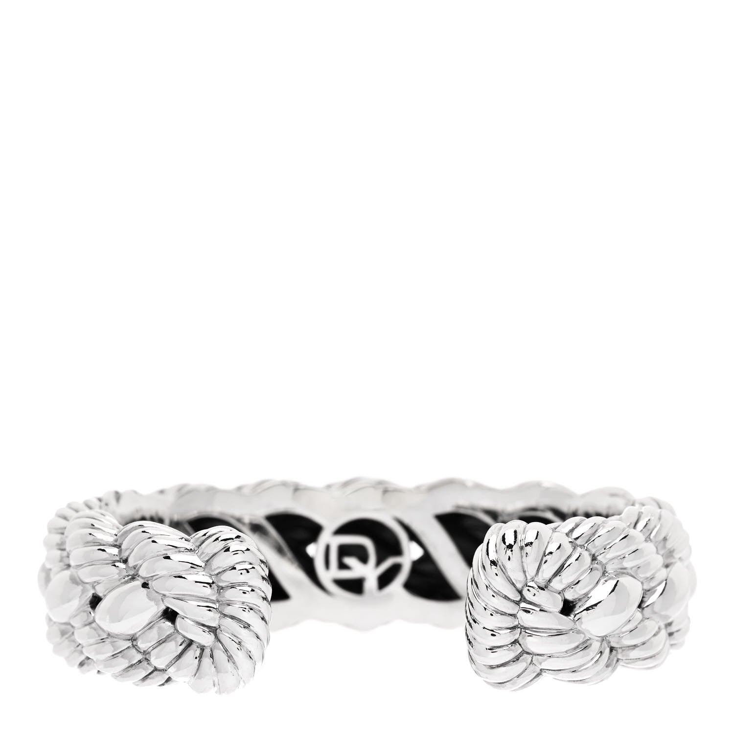 David Yurman Sterling Silver Woven Cable Cuff Bracelet 2 of 4