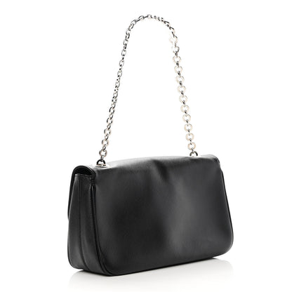 Salvatore Ferragamo Printed Calfskin Rory Chain Shoulder Bag Black 3 of 13