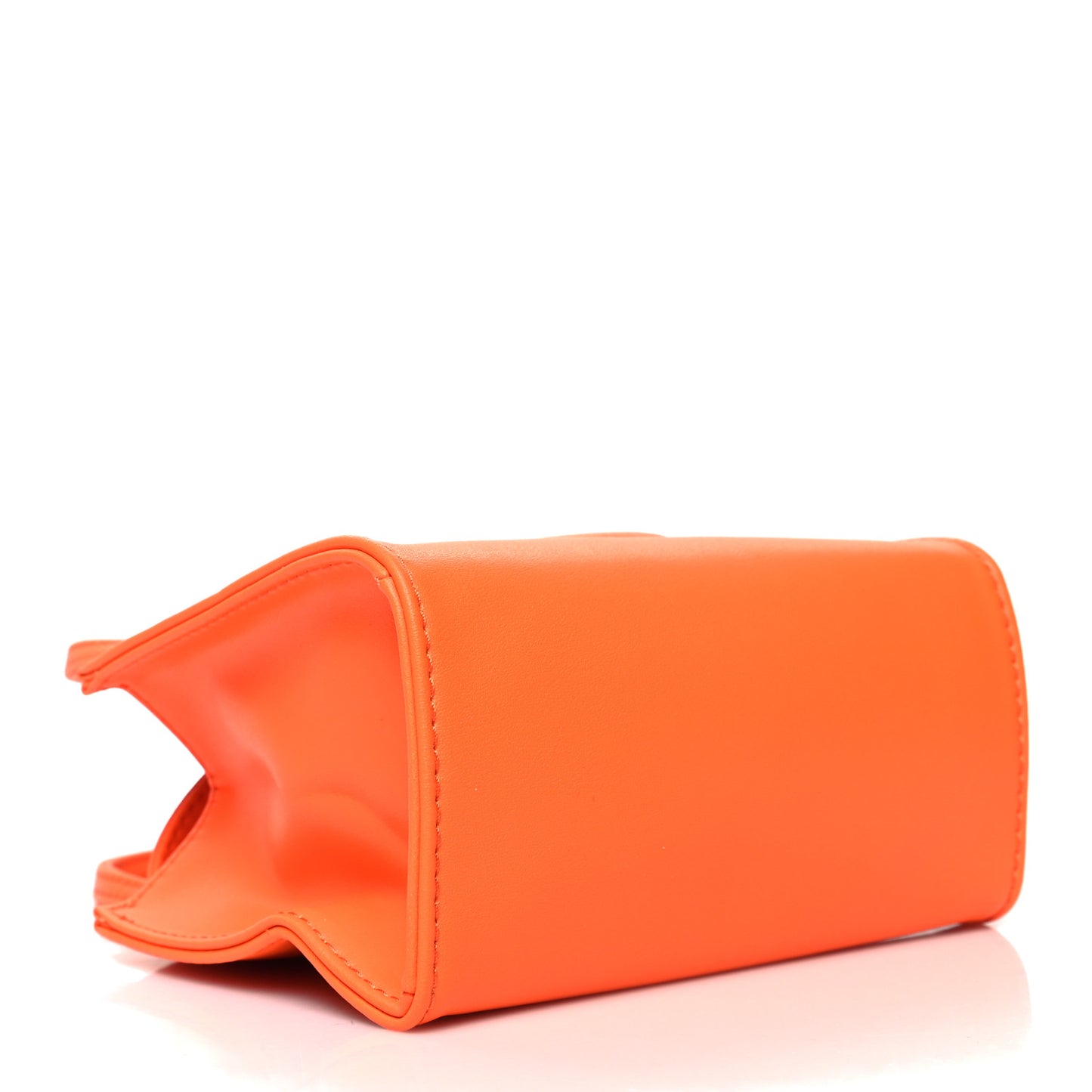 Vegan Leather Small Shopping Bag Orange