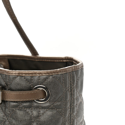 Christian Dior Coated Canvas Cannage Medium Panarea Tote Bronze 14 of 16