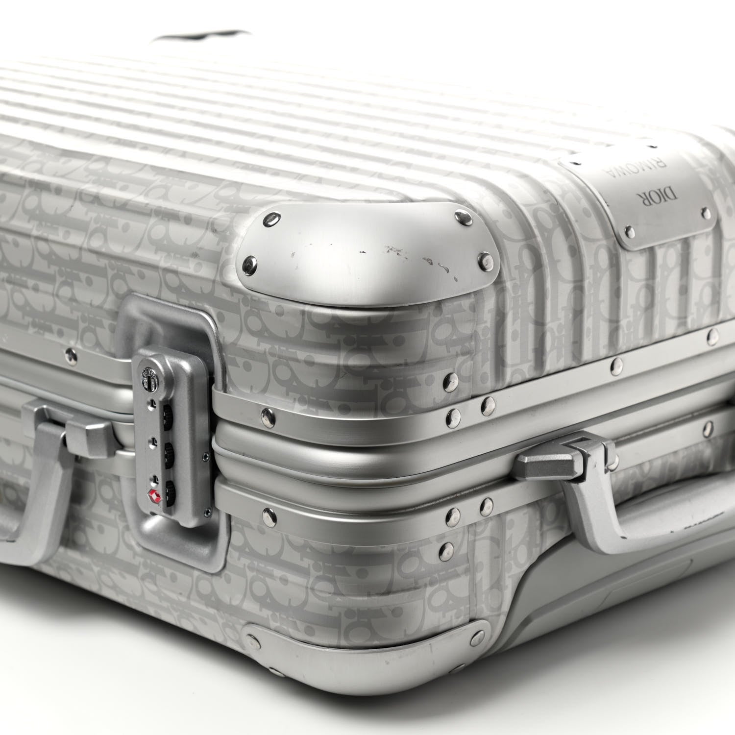 Christian Dior X RIMOWA Aluminum Gradient Cabin Luggage Silver 10 of 13