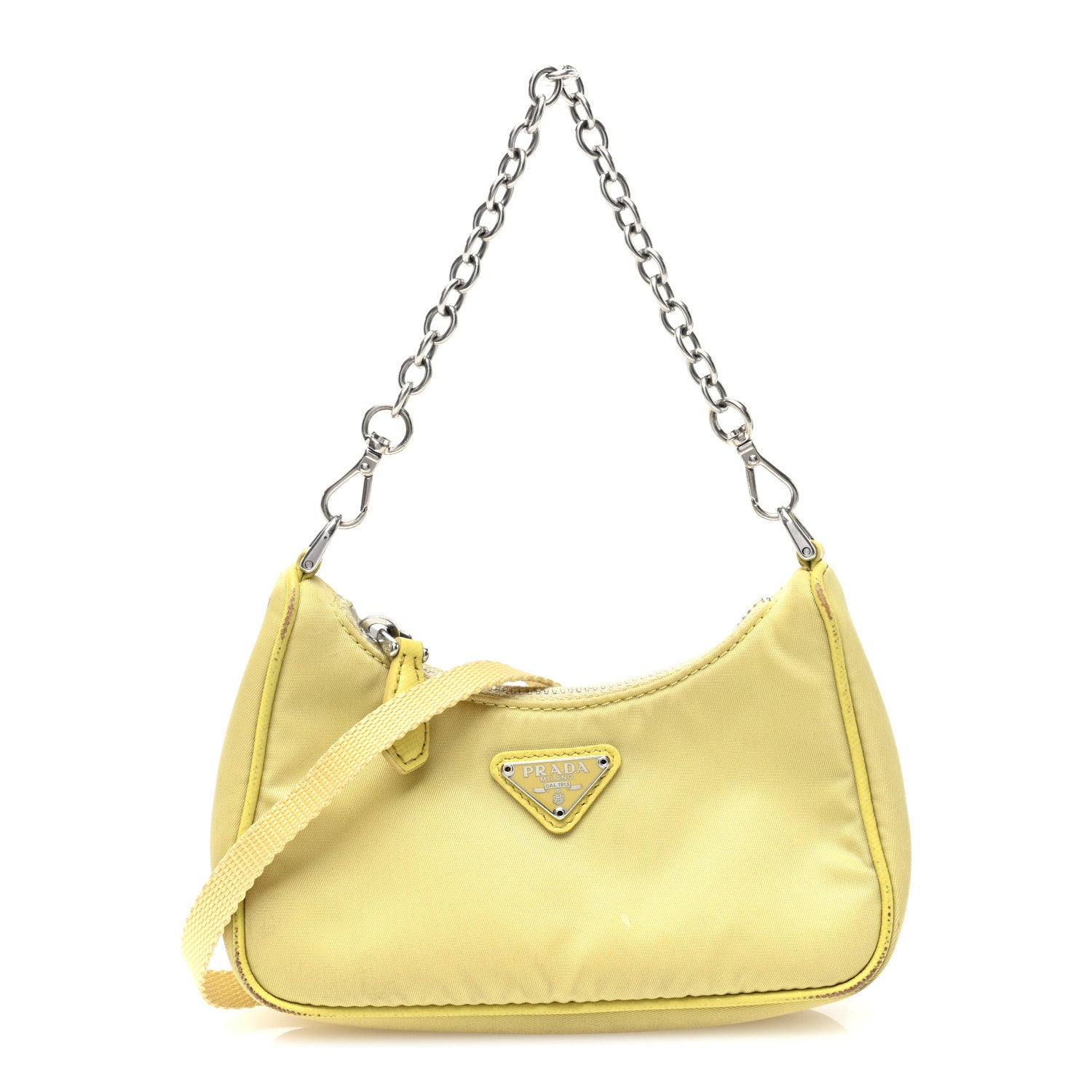 Prada Tessuto Nylon Saffiano Mini Re-Edition 2000 Shoulder Bag Ananas 1 of 11